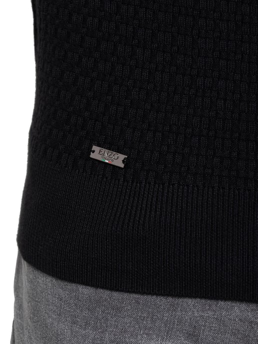 Enzo Milano | Jersey de punto con cuello redondo para hombre - Image 4