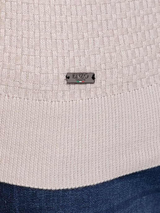 Enzo Milano | Jersey de punto con cuello redondo para hombre - Image 4