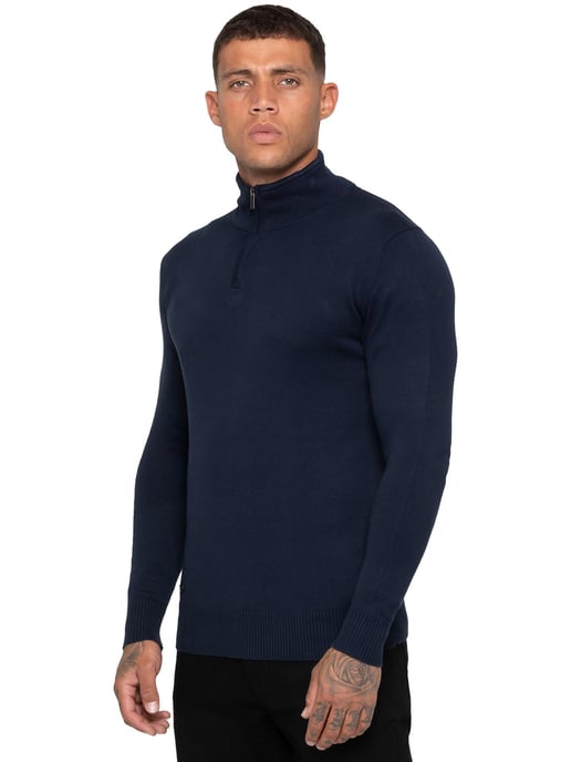 Enzo Milano | Jersey de punto con media cremallera para hombre - Image 2