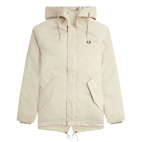 Chaqueta Parka Corta Acolchada Fred Perry Light Oyster - Image 1