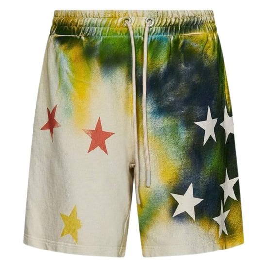 Pantalones Cortos Deportivos Blancos Con Estampado De Estrellas En Aerosol De Palm Angels - Image 1