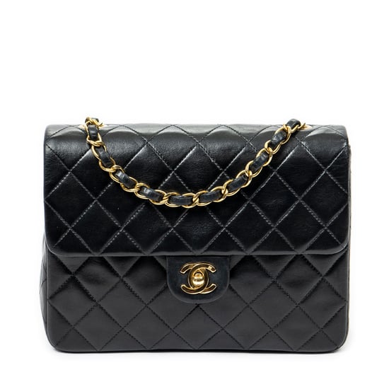 Chanel Mini Classic Straight Flap en Negro Piel de becerro - Image 1
