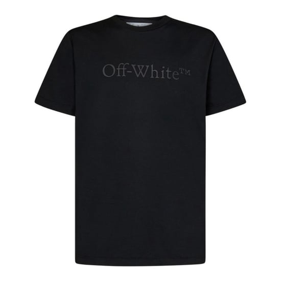 Camiseta Ajustada De Manga Corta Bookish Laund De Off-white, Color Negro - Image 1