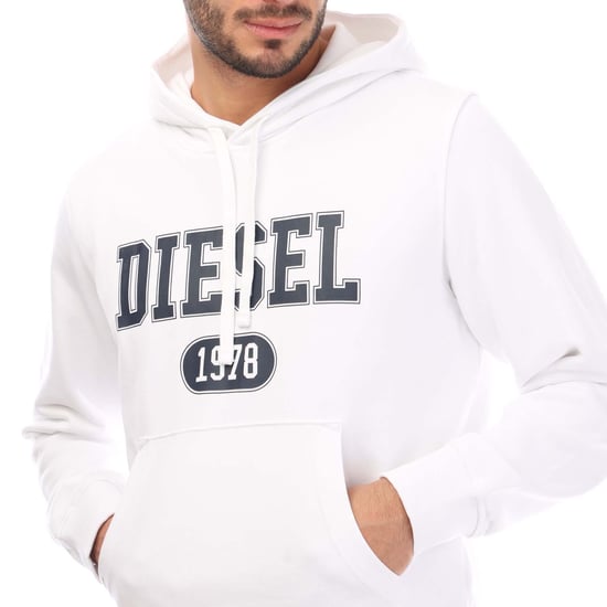 Sudadera con capucha blanca con el logotipo de la marca Diesel 1978 - Image 2