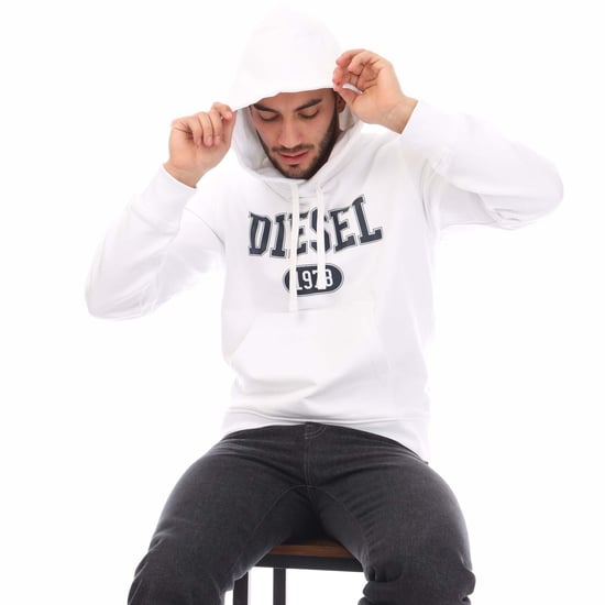 Sudadera con capucha blanca con el logotipo de la marca Diesel 1978 - Image 4