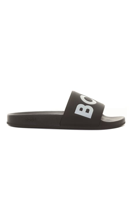 BOSS Black Aryeh_slid_rblg Sandalia Negra - Image 1
