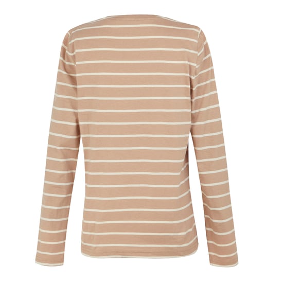 Regatta Womens/Ladies Federica II Stripe Long-Sleeved T-Shirt (Warm Taupe/Light Vanilla) - Image 2