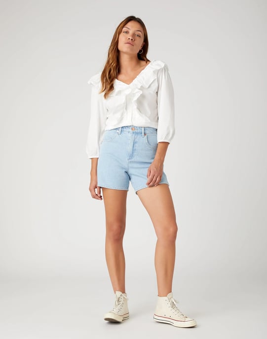 GB - Wrangler - WESTERN FRILL BLOUSE WORN WHITE - Image 3