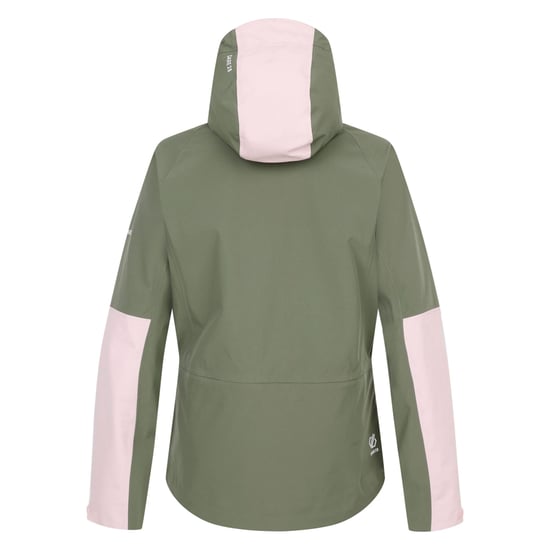 Dare 2B Womens/Ladies Assert Waterproof Jacket (Olivine Green/Crystal Rose) - Image 2