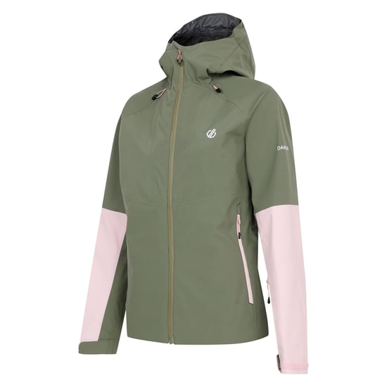 Dare 2B Womens/Ladies Assert Waterproof Jacket (Olivine Green/Crystal Rose) - Image 3