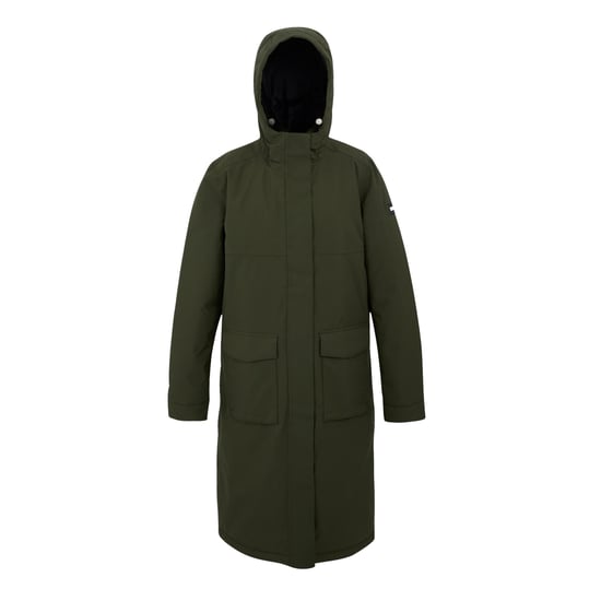Regatta Womens/Ladies Yarli Longline Waterproof Jacket (Dark Khaki/Black) - Image 1