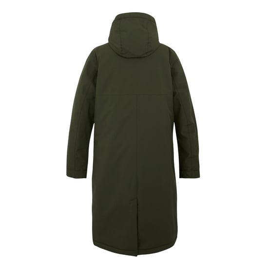 Regatta Womens/Ladies Yarli Longline Waterproof Jacket (Dark Khaki/Black) - Image 2