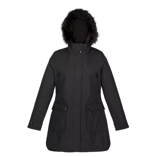 Regatta Womens/Ladies Sabinka Faux Fur Trim Parka (Black) - Image 1