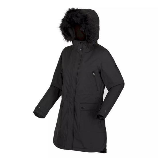Regatta Womens/Ladies Sabinka Faux Fur Trim Parka (Black) - Image 3