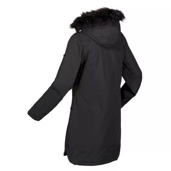 Regatta Womens/Ladies Sabinka Faux Fur Trim Parka (Black) - Image 4