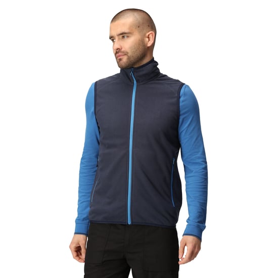 Regatta Mens Navigate Fleece Gilet (Navy/French Blue) - Image 3