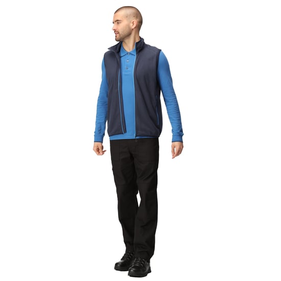Regatta Mens Navigate Fleece Gilet (Navy/French Blue) - Image 5