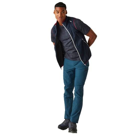 Regatta Mens Lankin VI Softshell Gilet (Navy/Danger Red) - Image 4