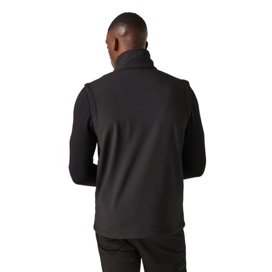 Regatta Mens Navigate Softshell 2 Layer Body Warmer (Black/Orange Pop) - Image 4
