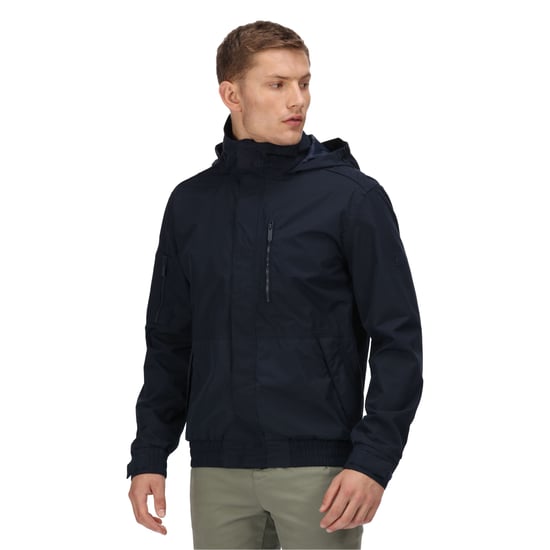 Regatta Mens Feelding Linear Waterproof Bomber Jacket (Navy) - Image 4