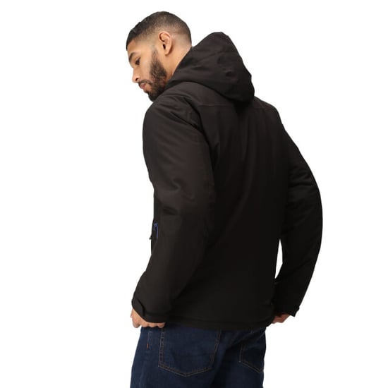 Regatta Mens Navigate Insulated Waterproof Jacket (Black/New Royal) - Image 4