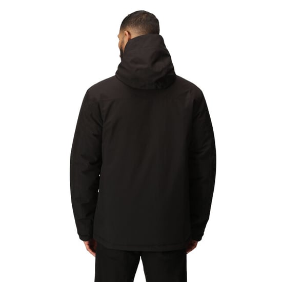 Regatta Mens Navigate Insulated Waterproof Jacket (Black/Classic Red) - Image 4