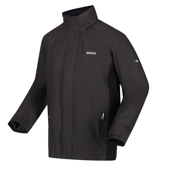 Regatta Great Outdoors Mens Outdoor Classic Matt Hooded Waterproof Jacket (Ash/Black) - Image 4
