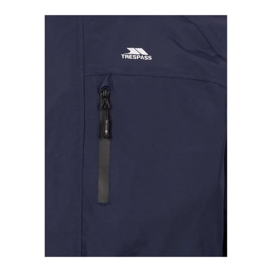 Trespass Mens Corvo Hooded Full Zip Waterproof Jacket/Coat (Navy) - Image 3