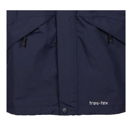 Trespass Mens Corvo Hooded Full Zip Waterproof Jacket/Coat (Navy) - Image 4