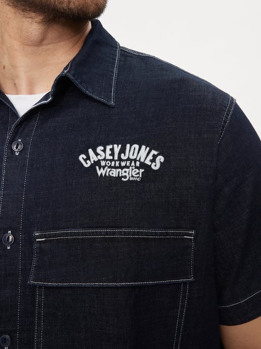 GB - Wrangler - CASEY JONES SHIRT MED INDIGO - Image 4
