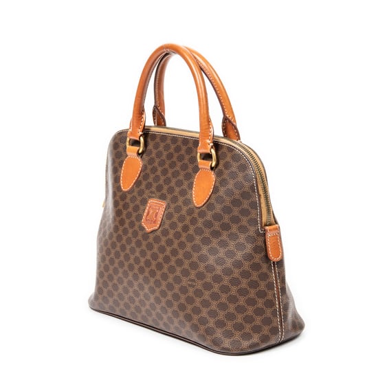 Celine Vintage Dome Top Handle en Marrón Lona recubierta - Image 2