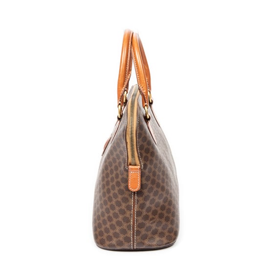 Celine Vintage Dome Top Handle en Marrón Lona recubierta - Image 3