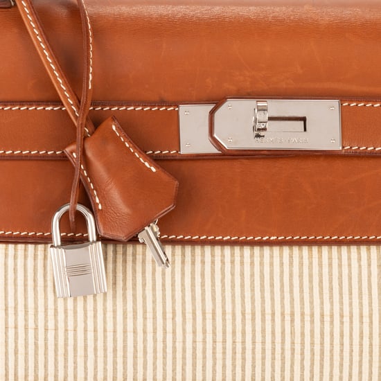 Hermès Fauve Barenia and Ecru Crinoline  Kelly 40 en Marrón/Beige Piel de becerro - Image 6