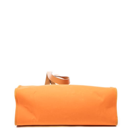 Hermès Herbag Zip 39 en Naranja/Tan Lienzo - Image 6