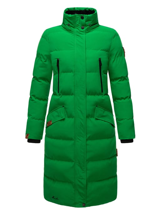 Marikoo abrigo de invierno mujer – Schneesternchen largo con capucha y cuello de pelo sintético - Image 6