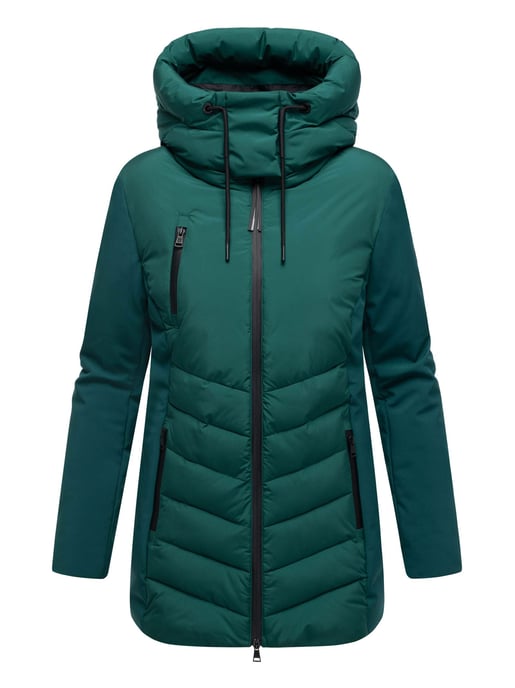 Chaqueta de invierno para mujer Marikoo Tivaa XVI con softshell y capucha desmontable - Image 2