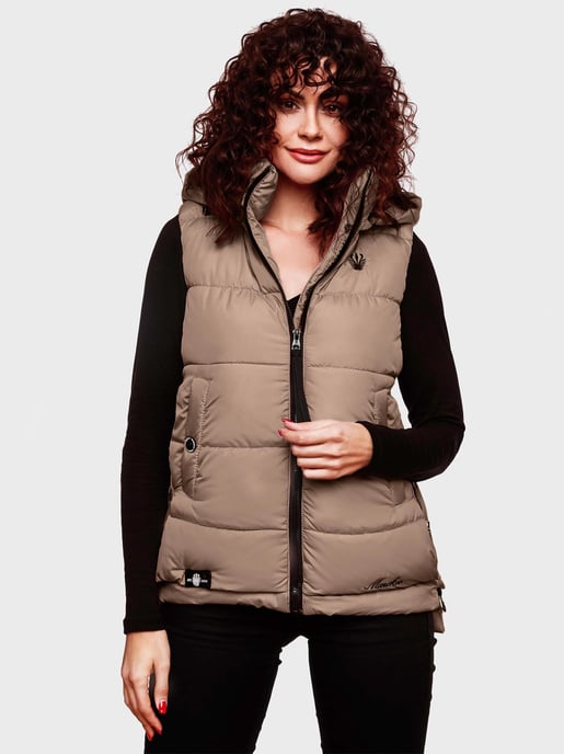 Marikoo chaleco acolchado mujer – Zarinaa ligero con capucha desmontable - Image 6