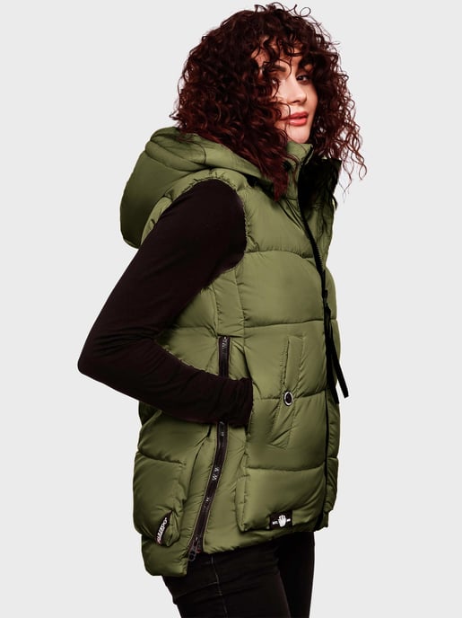 Marikoo chaleco acolchado mujer – Zarinaa ligero con capucha desmontable - Image 3