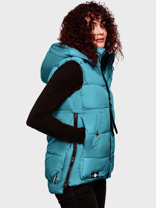Marikoo chaleco acolchado mujer – Zarinaa ligero con capucha desmontable - Image 3
