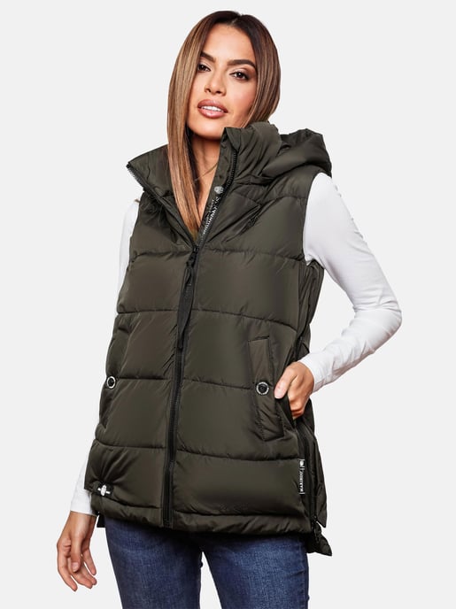Marikoo chaleco acolchado mujer – Zarinaa ligero con capucha desmontable - Image 6