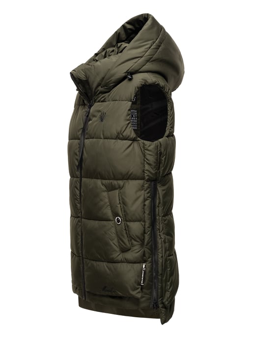 Marikoo chaleco acolchado mujer – Zarinaa ligero con capucha desmontable - Image 3