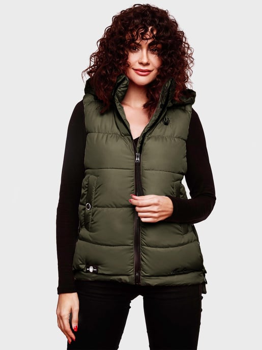 Marikoo chaleco acolchado mujer – Zarinaa ligero con capucha desmontable - Image 6