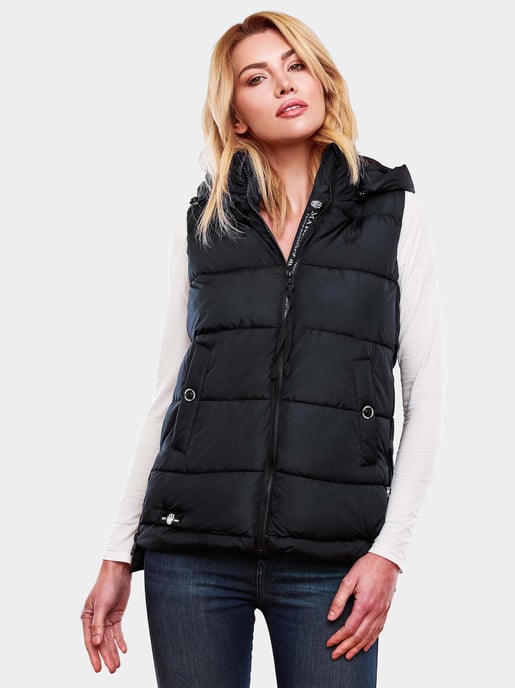 Marikoo chaleco acolchado mujer – Zarinaa ligero con capucha desmontable - Image 6