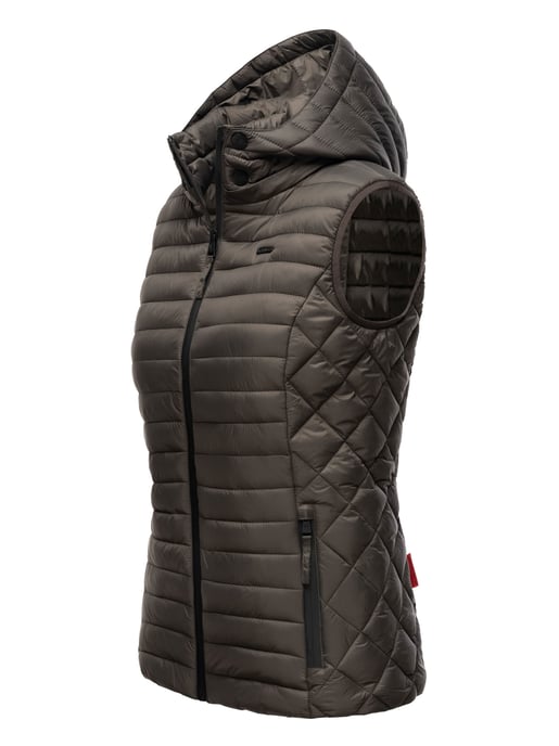 Marikoo chaleco acolchado mujer – Hasenpfote ligero con capucha desmontable - Image 3