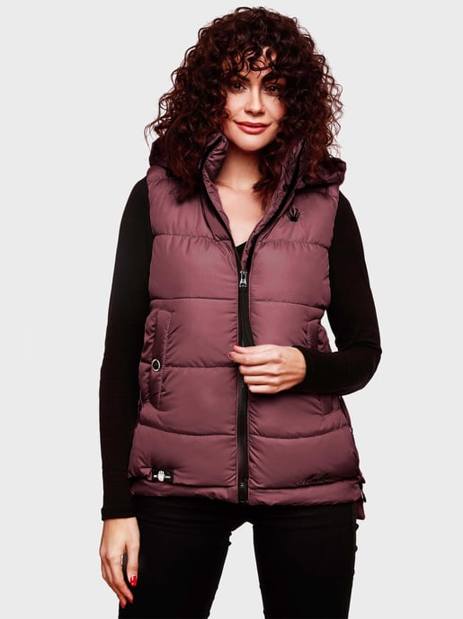 Marikoo chaleco acolchado mujer – Zarinaa ligero con capucha desmontable - Image 6