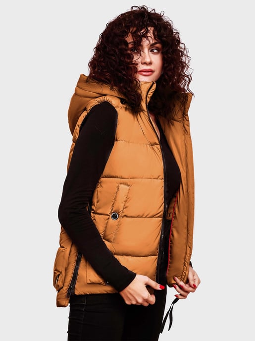 Marikoo chaleco acolchado mujer – Zarinaa ligero con capucha desmontable - Image 2