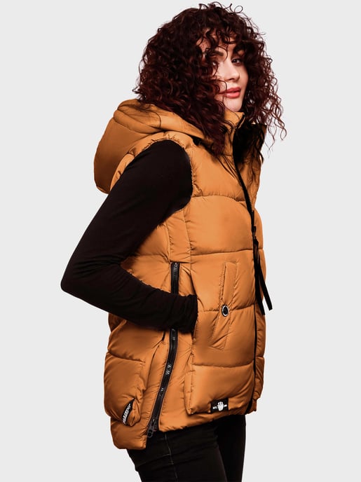 Marikoo chaleco acolchado mujer – Zarinaa ligero con capucha desmontable - Image 3