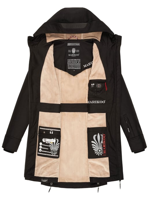 Marikoo chaqueta softshell mujer – Racquellee con capucha y forro polar - Image 6