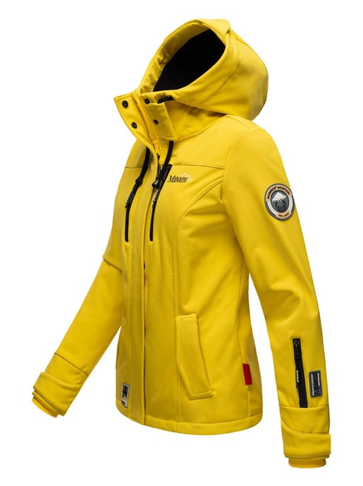 Marikoo chaqueta softshell mujer – Kleine Zicke cálida con capucha y forro polar - Image 3