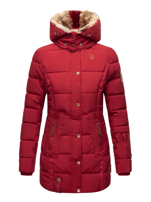 Chaqueta de invierno Marikoo para mujer con capucha y forro de pelo sintético - Image 2